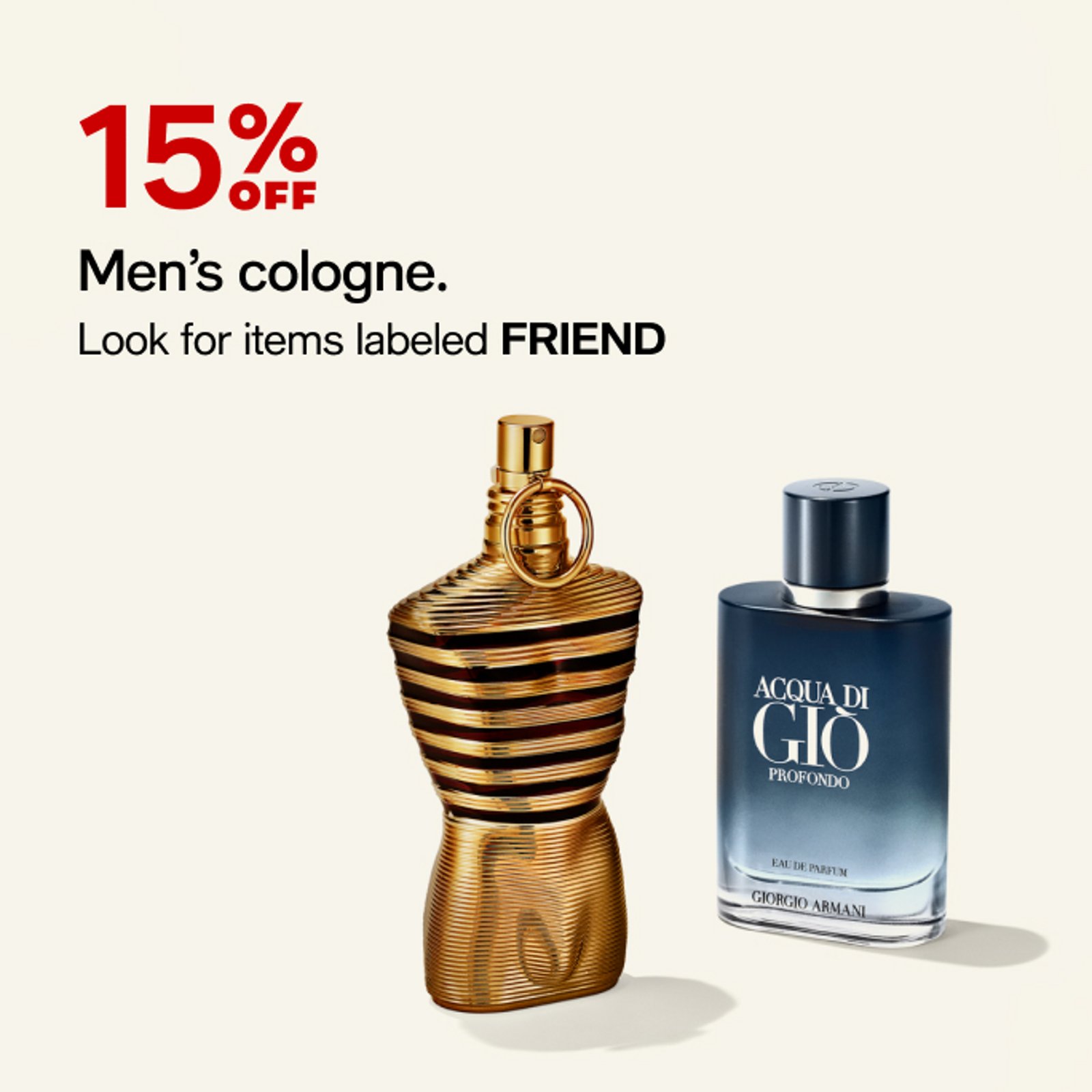 15% mens cologne