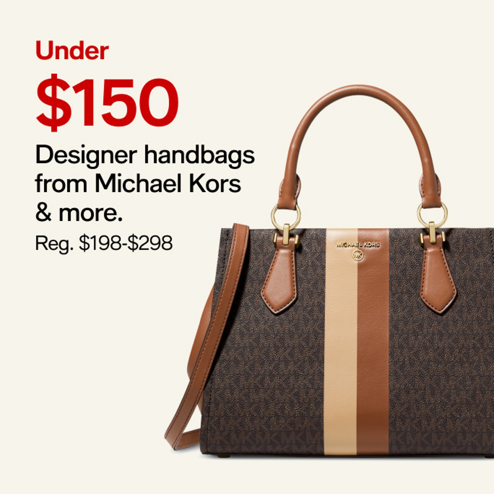 Under $150 Designer handbags from Michael Kors & more